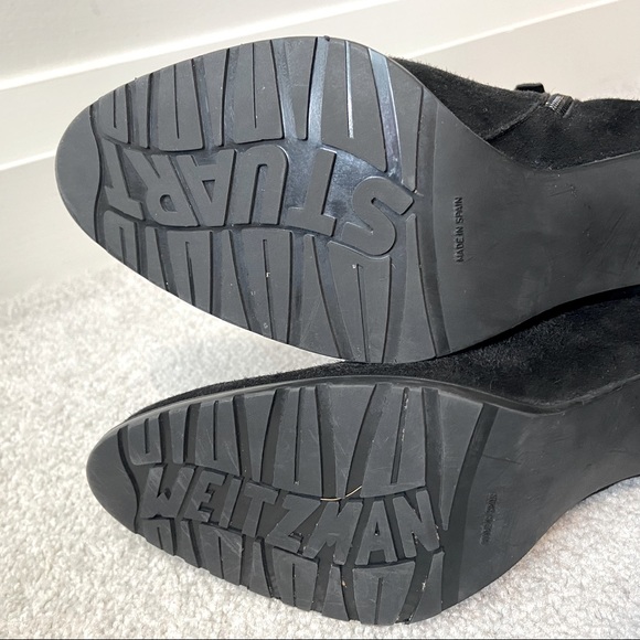STUART WEITZMAN Women’s Ankle Black Leather Boots - Size: 38.5 - Picture 12 of 16